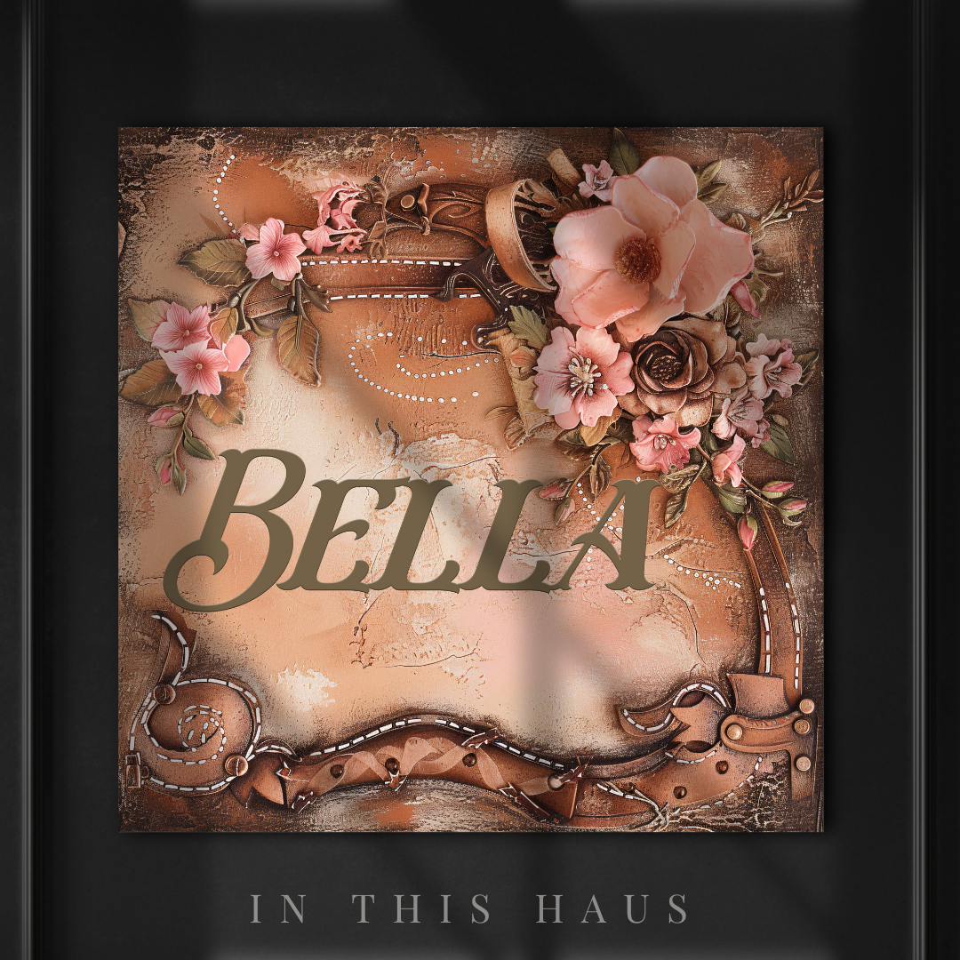 Side view showcasing the 1.25-inch depth and polished edges of the Bella Western Wall Art.