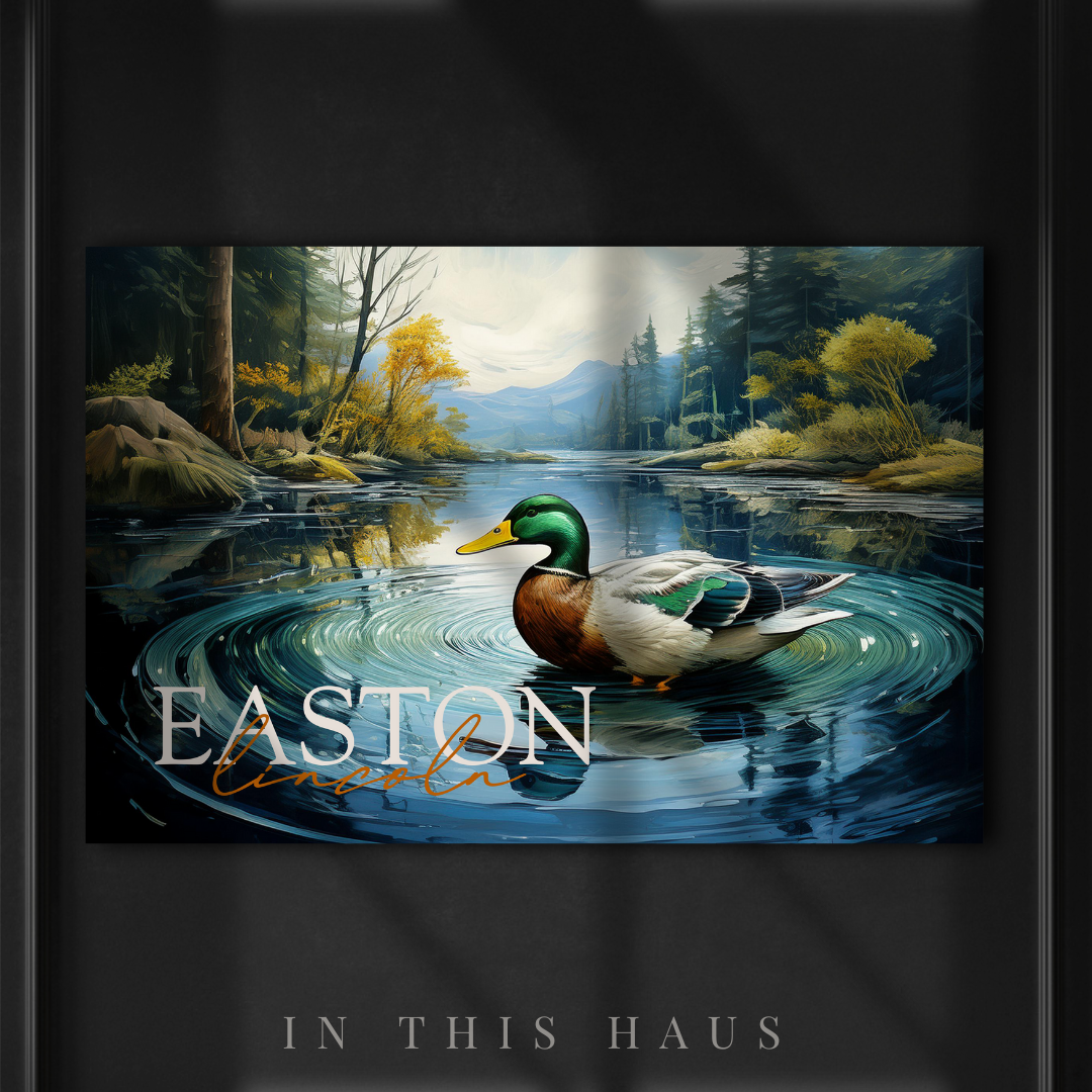 Kid's Personalized Canvas | Custom Duck Wall Art for Children - in this haus