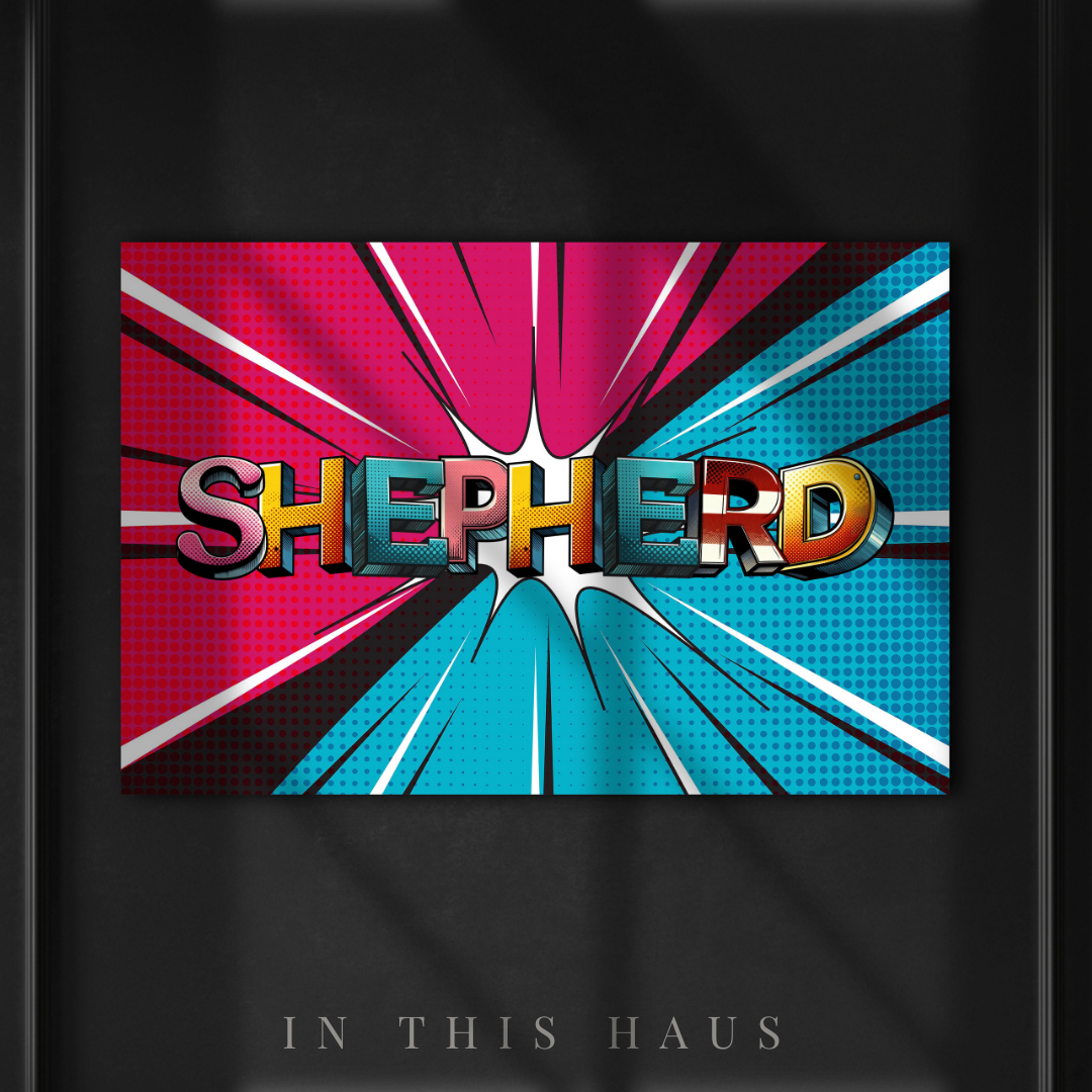 Personalized comic book canvas with vibrant pop-art name design.