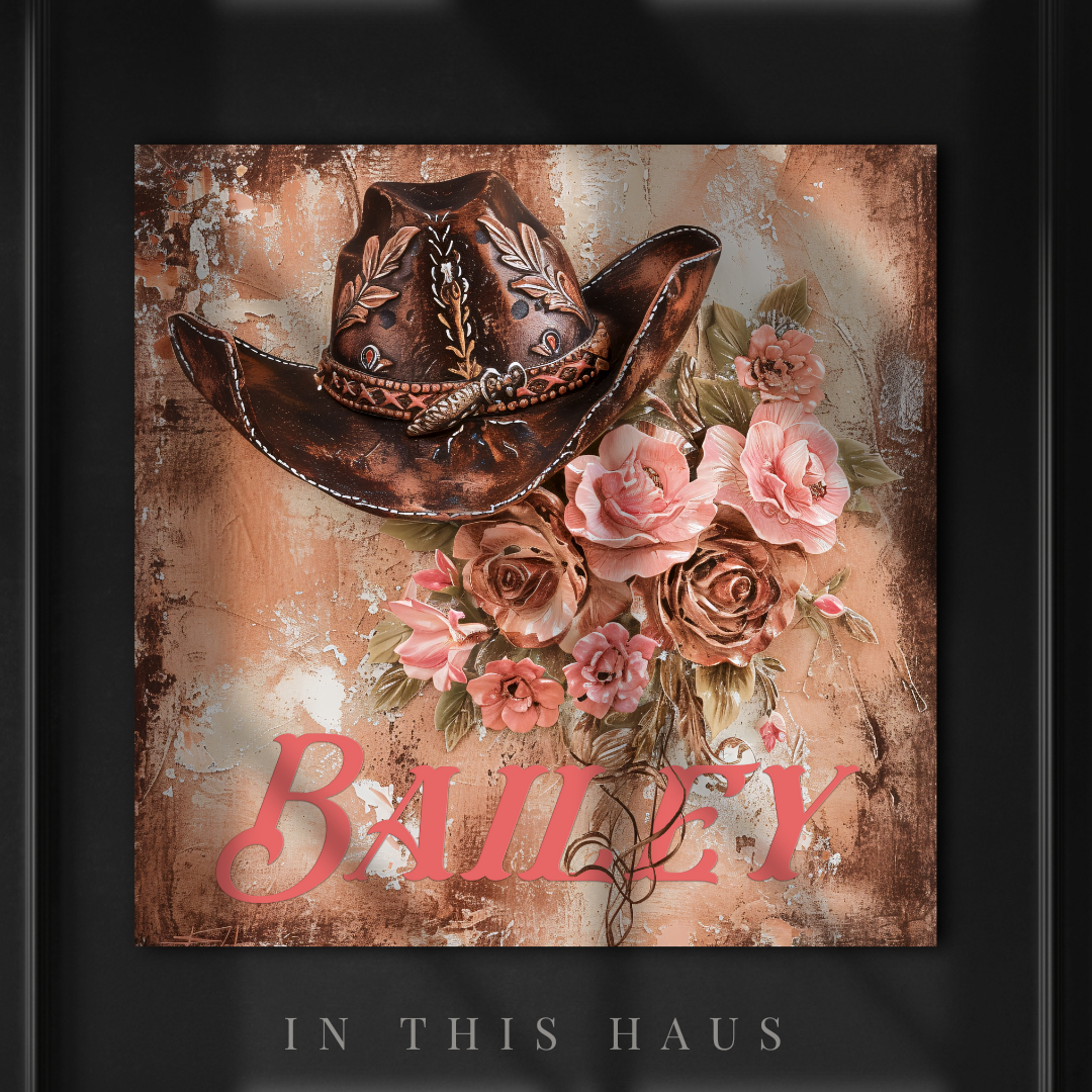 Custom Cowgirl Canvas | Bailey Personalized Western Wall Art