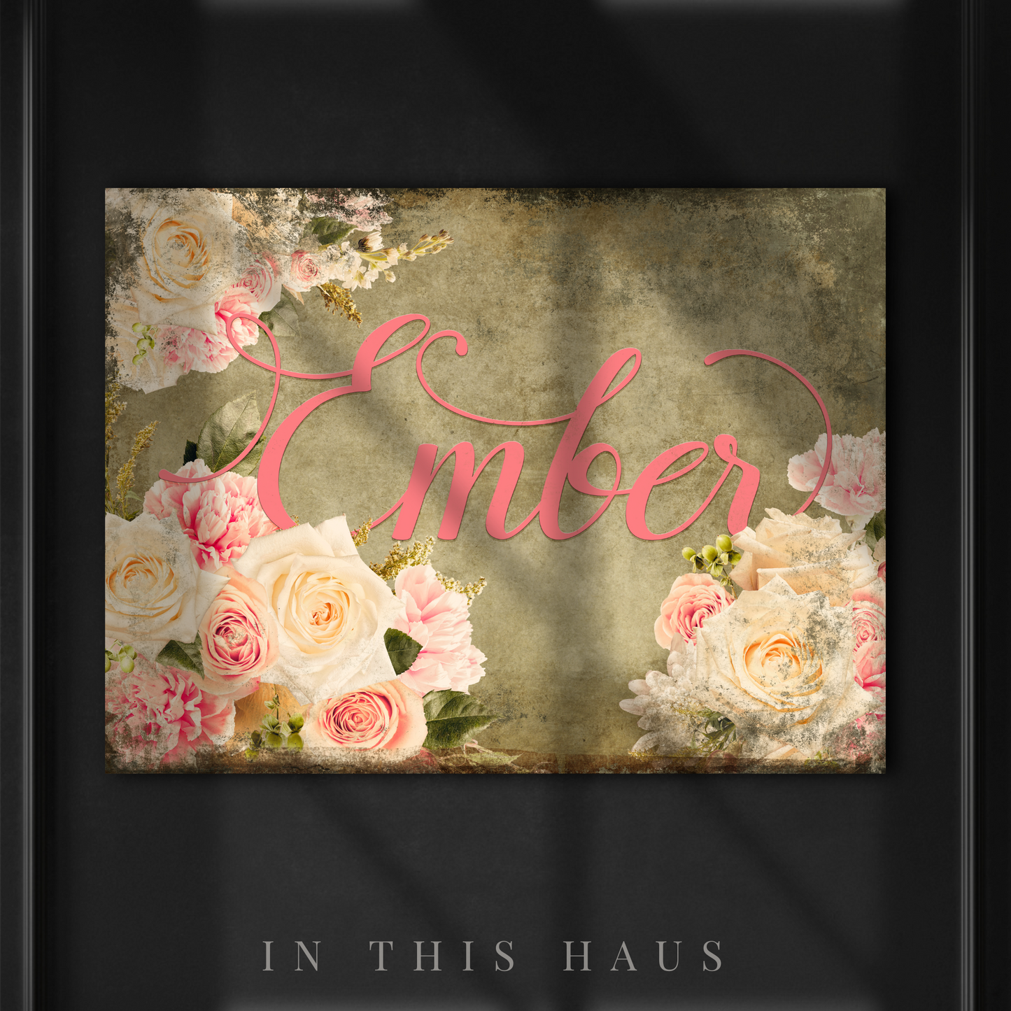 Vintage Rose Canvas | Personalized Floral Wall Art