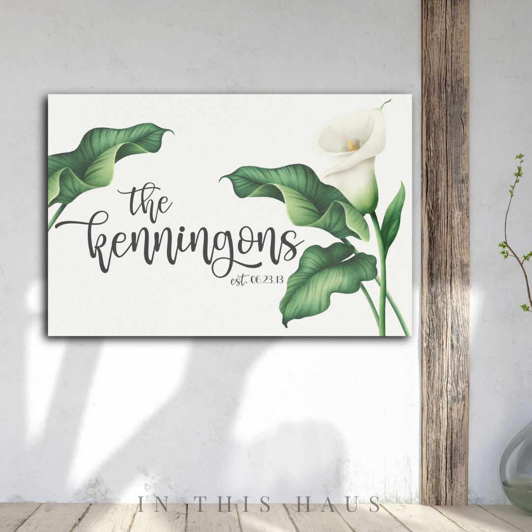 Kennington Canvas | Last Name + Established Date Personalization