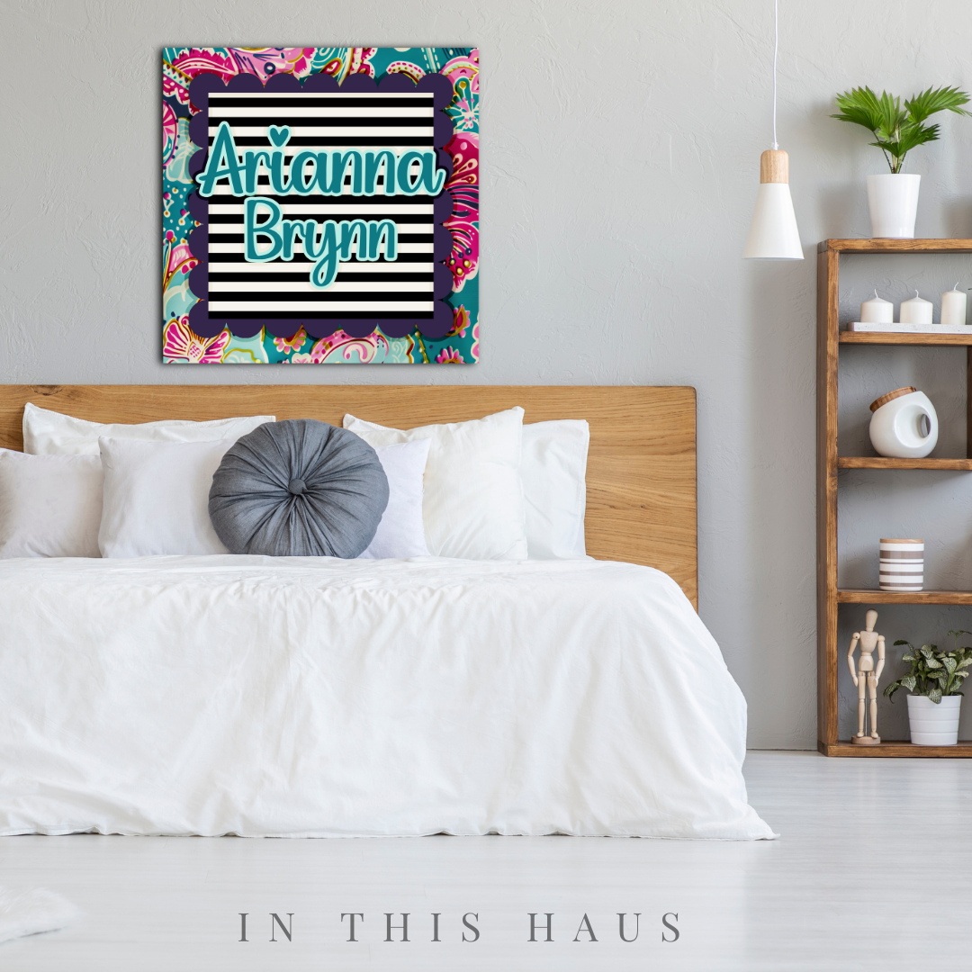 Floral Paisley Print | Personalized Canvas Wall Art