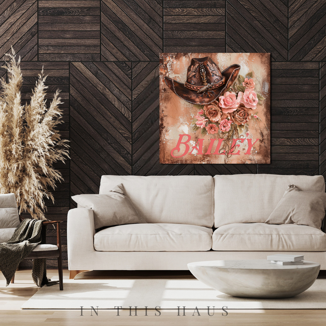 Custom Cowgirl Canvas | Bailey Personalized Western Wall Art