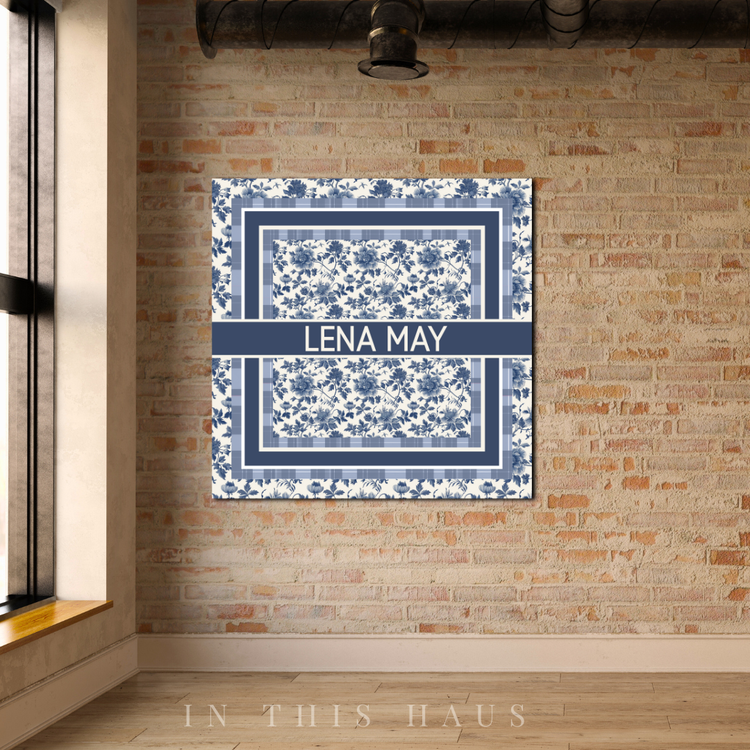 Side view showcasing the 1.25-inch depth and polished edges of the Toile Canvas.
