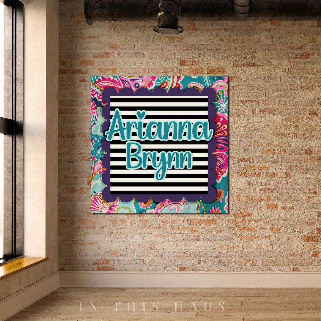 Floral Paisley Print | Personalized Canvas Wall Art