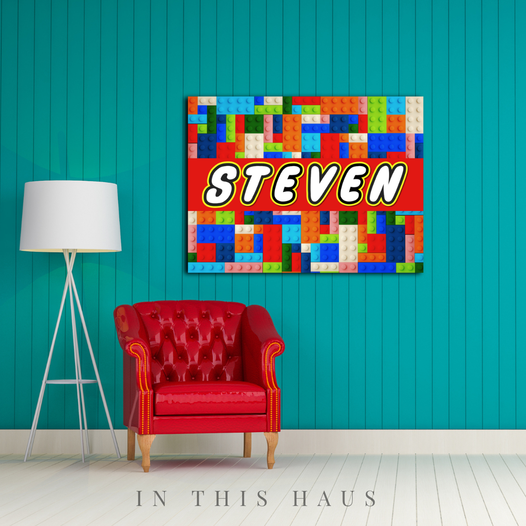 Kids' playroom featuring the Steven Brick Wall Art as a fun focal point.