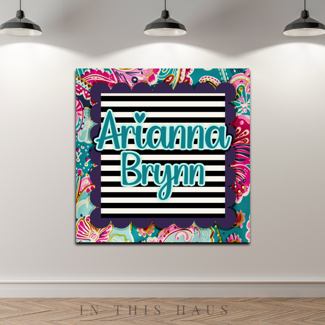Floral Paisley Print | Personalized Canvas Wall Art