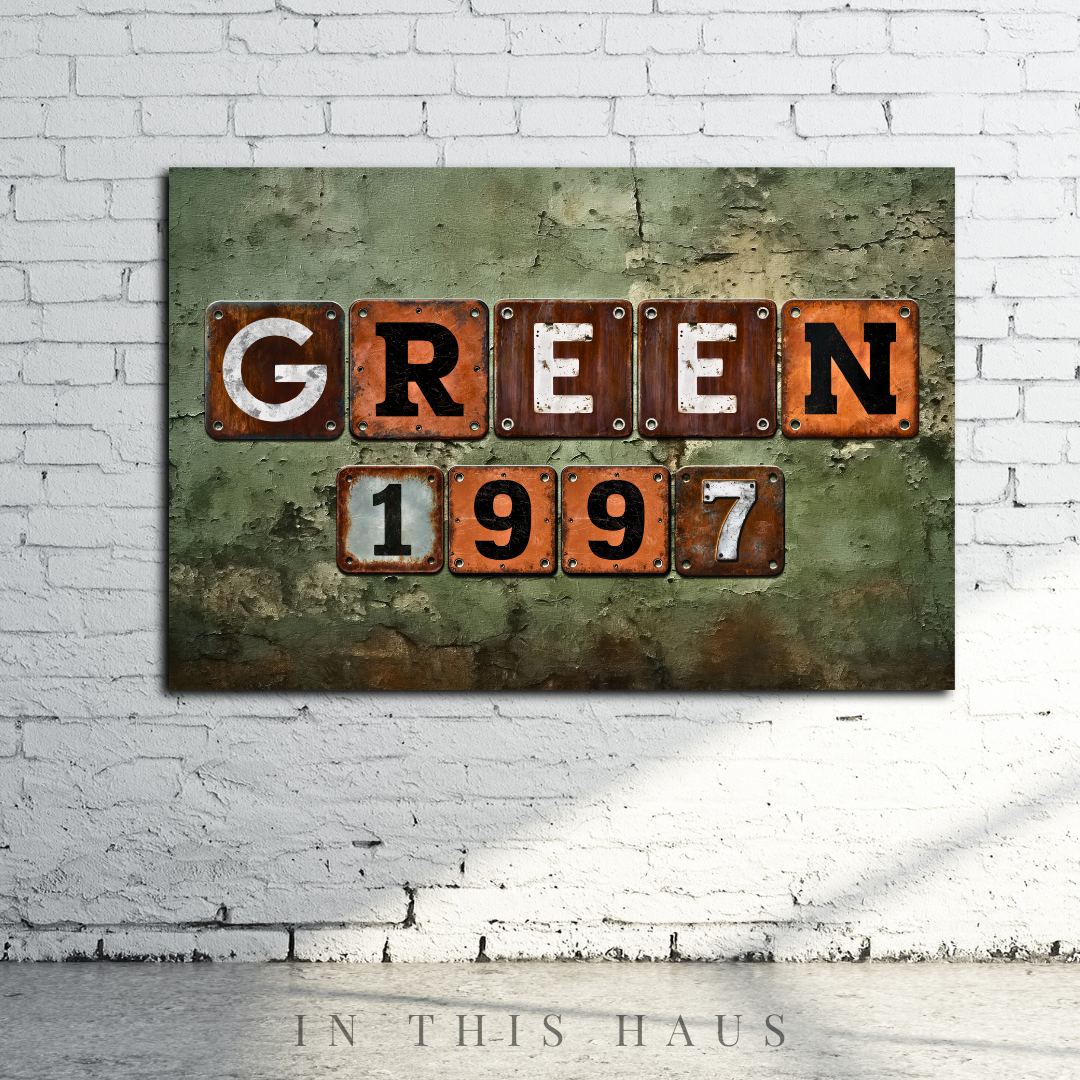 Personalized Last Name Sign with Established Date | Rustic Industrial Decor