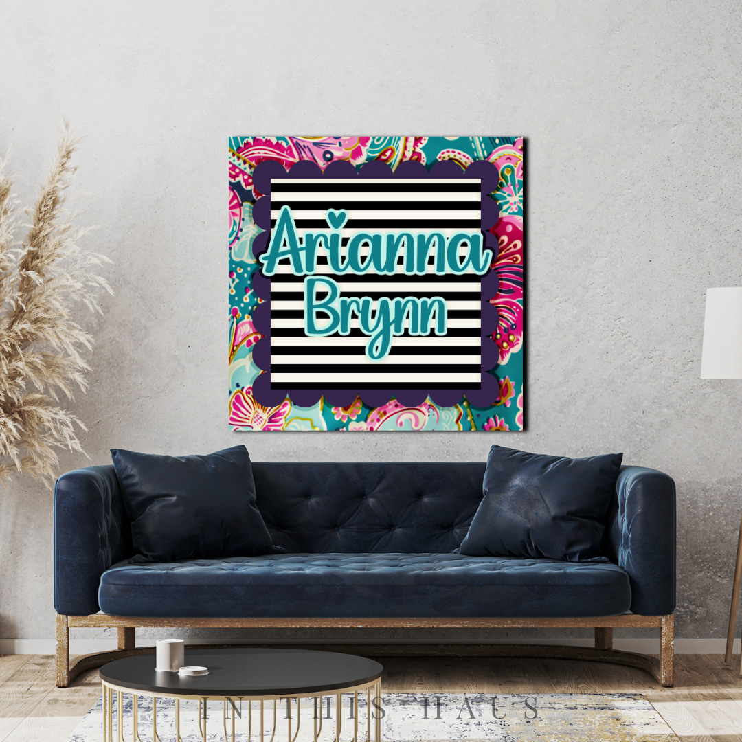 Floral Paisley Print | Personalized Canvas Wall Art
