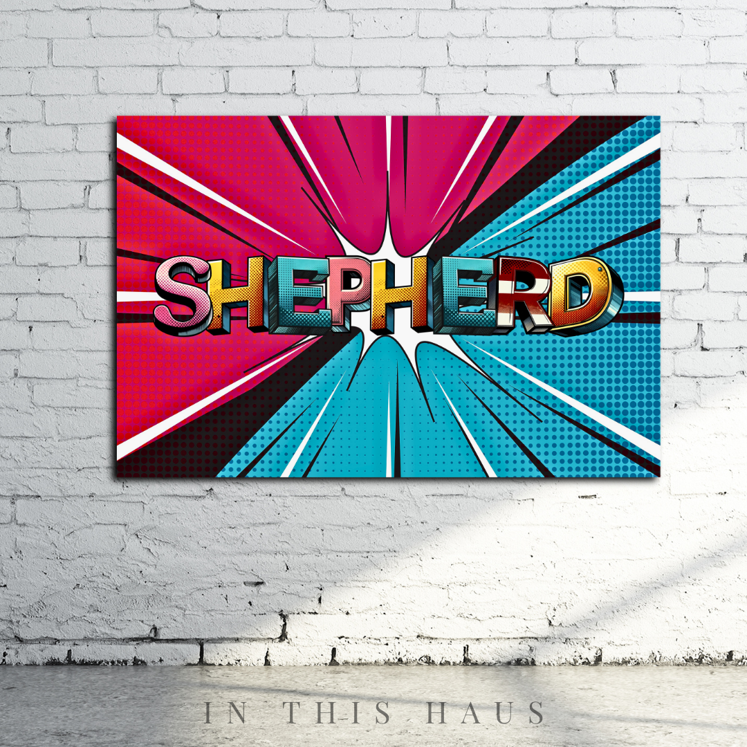 Gift-ready comic book name sign perfect for superhero fans.