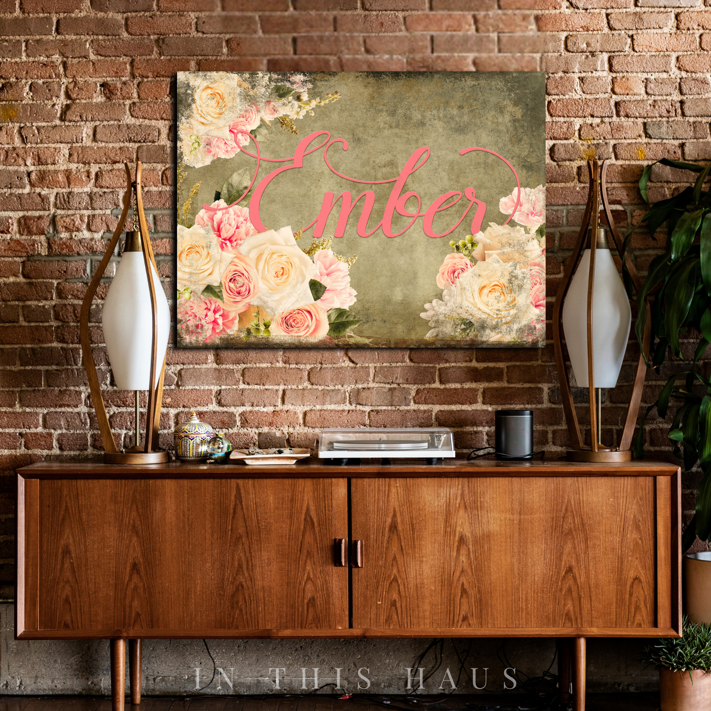 Vintage Rose Canvas | Personalized Floral Wall Art