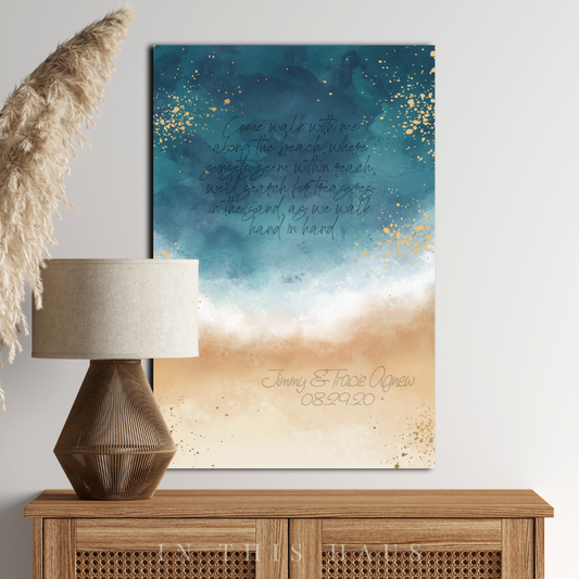 Beach Wedding Printable | Personalized Ocean-Inspired Wall Art