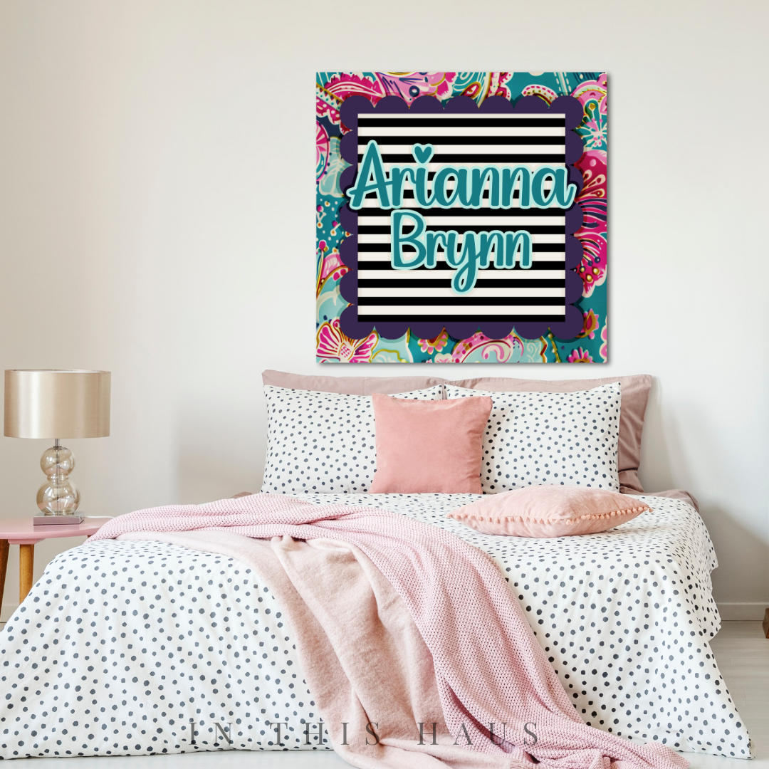 Floral Paisley Print | Personalized Canvas Wall Art