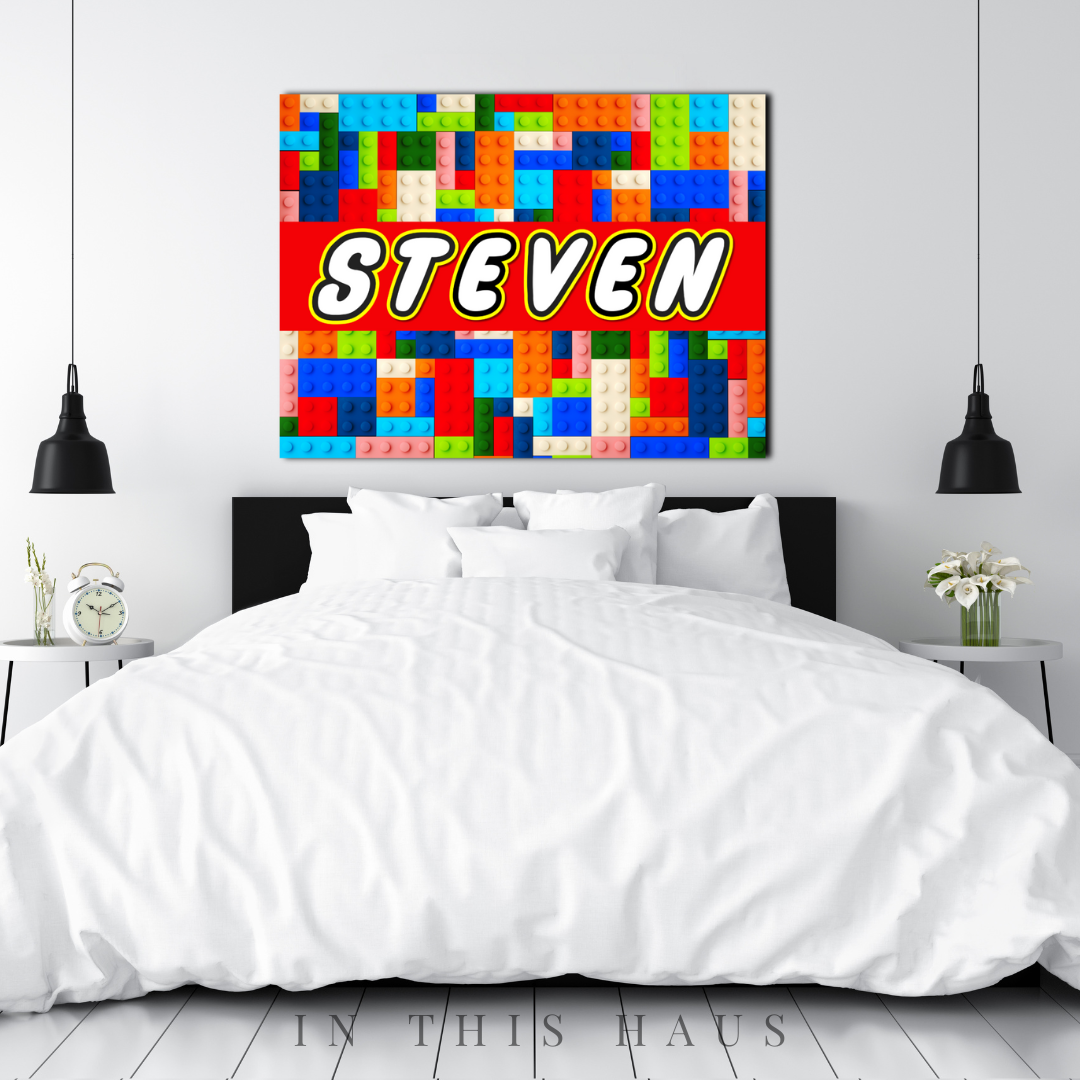 Gaming room styled with the Steven Brick Canvas for a fun and creative atmosphere.