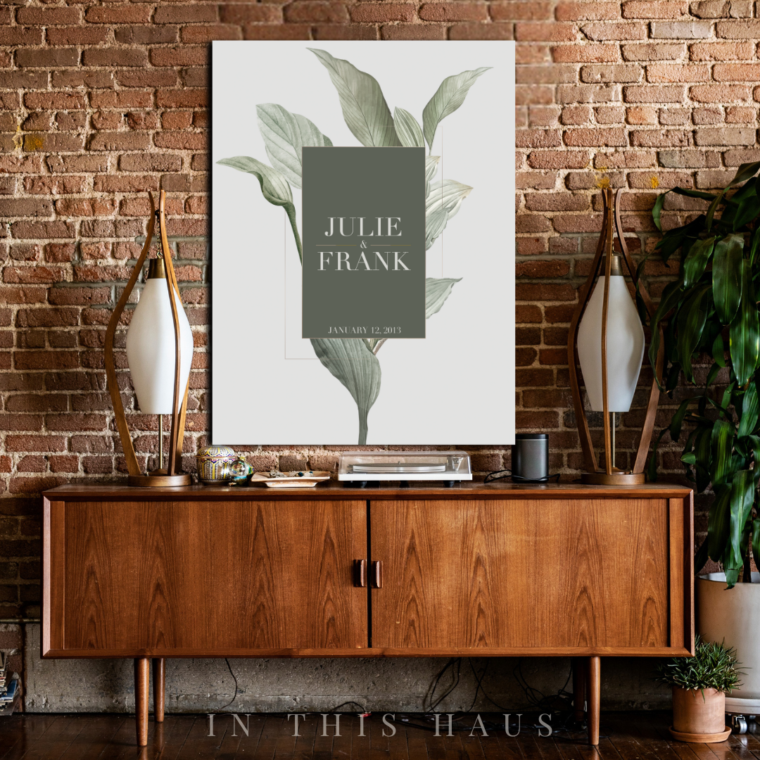 Nursery styled with the Evelyn Name Canvas for a soft, floral-inspired touch.
