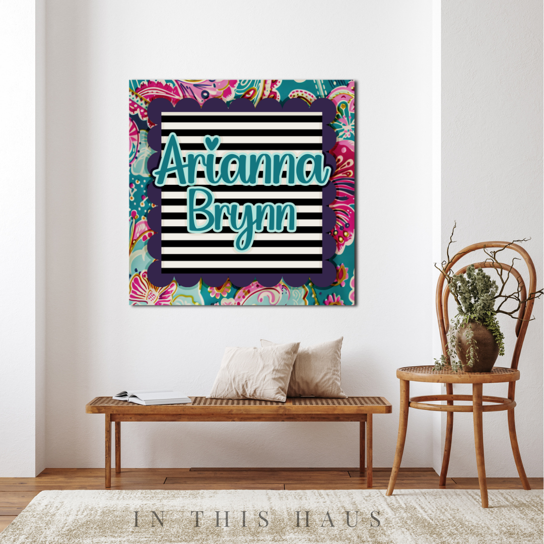 Floral Paisley Print | Personalized Canvas Wall Art