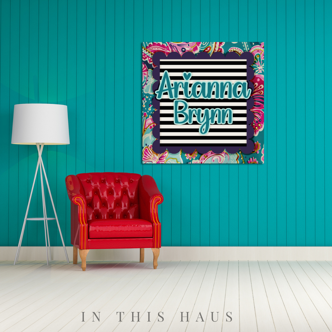 Floral Paisley Print | Personalized Canvas Wall Art