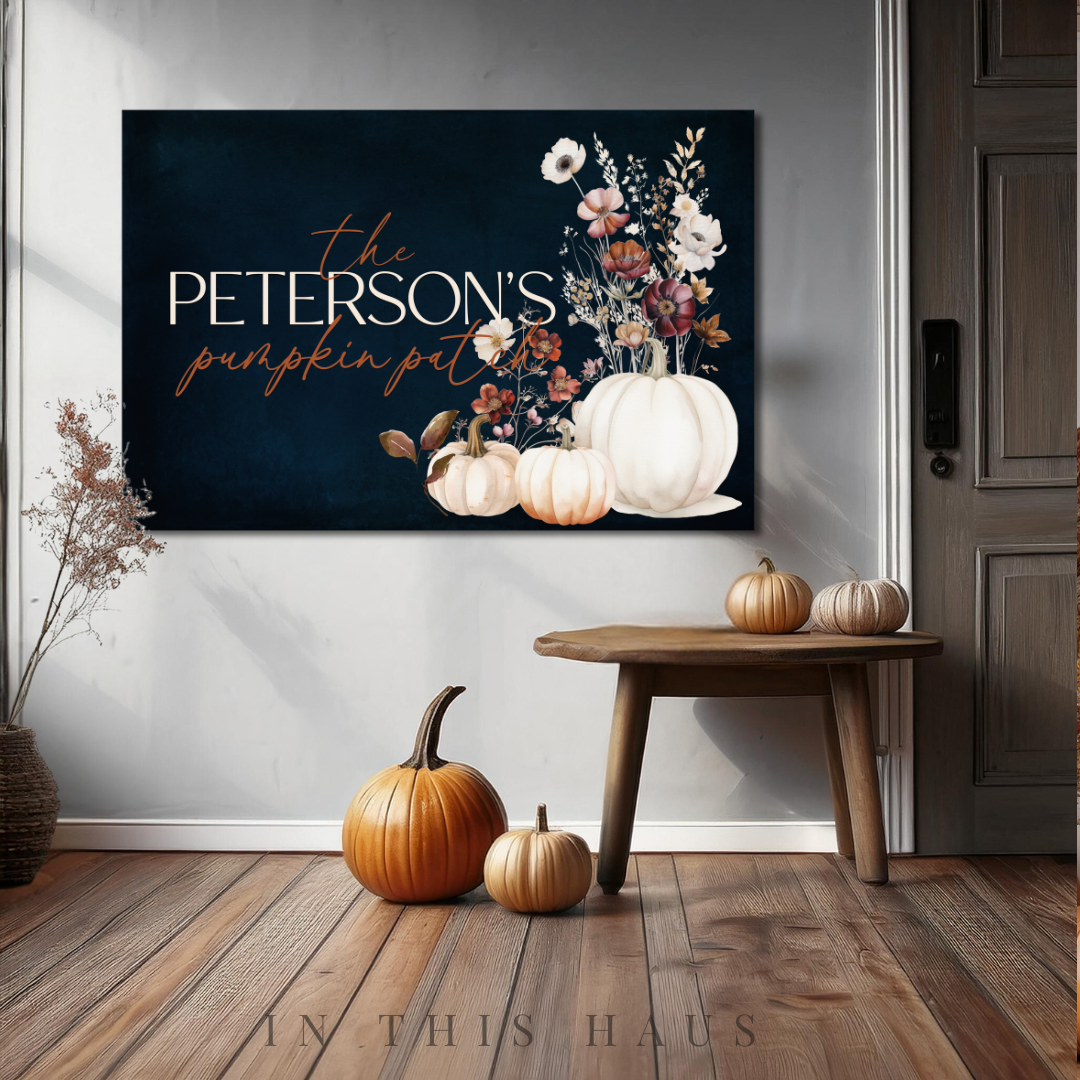 Peterson Canvas | Last Name Personalization