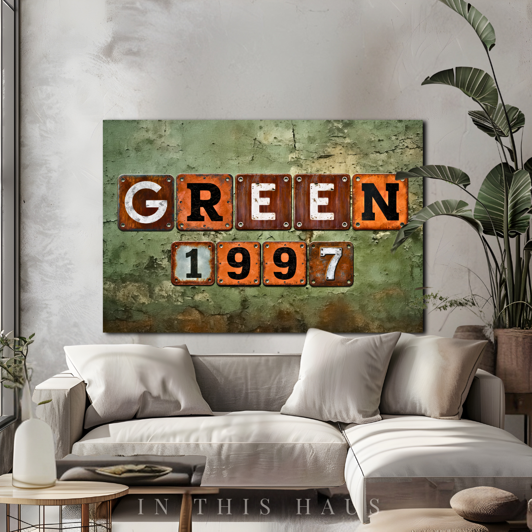 Personalized Last Name Sign with Established Date | Rustic Industrial Decor