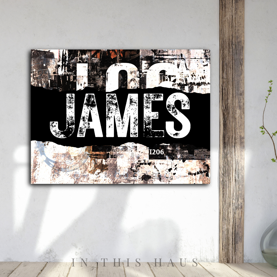 James Canvas | First or Last Name Personalization