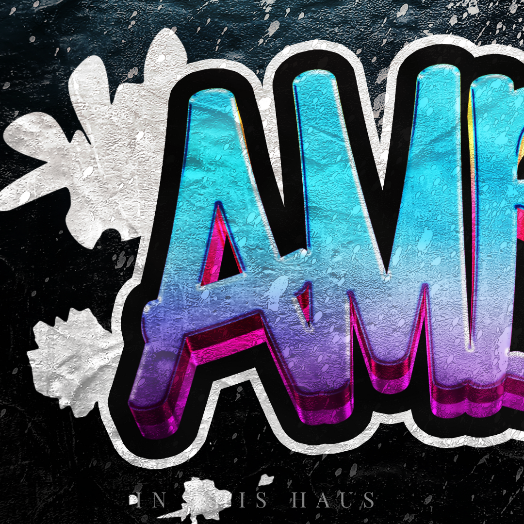 Graffiti Name Sign | Custom Amber Urban Street Art Canvas