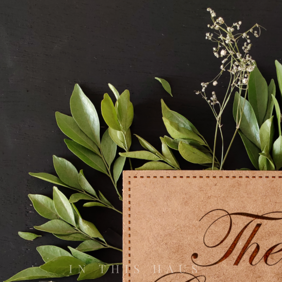 Modern farmhouse decor paired with the Guthrie Family Name Canvas for a cohesive look.