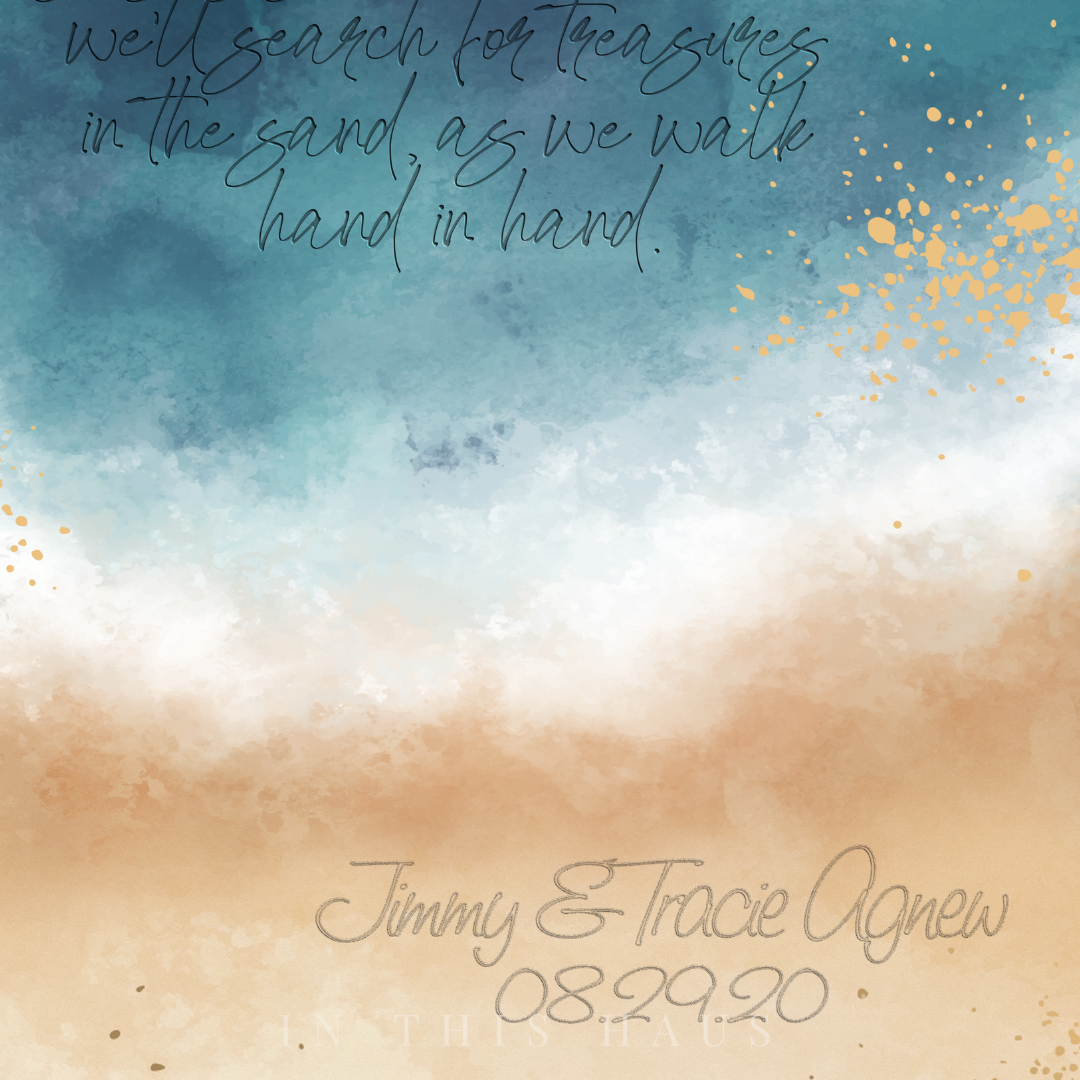 Beach Wedding Printable | Personalized Ocean-Inspired Wall Art