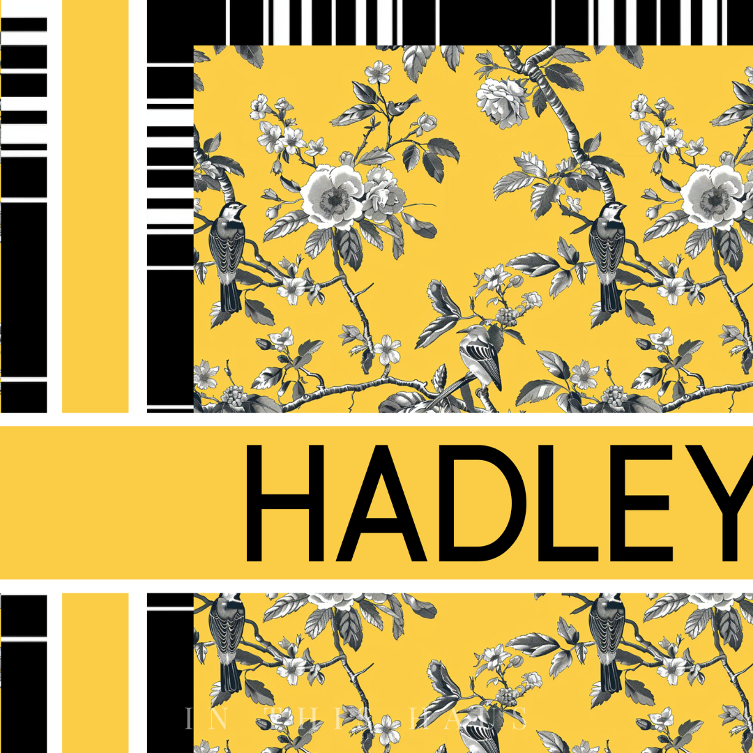 Yellow Toile Custom Canvas | Hadley Mae Personalized Wall Art
