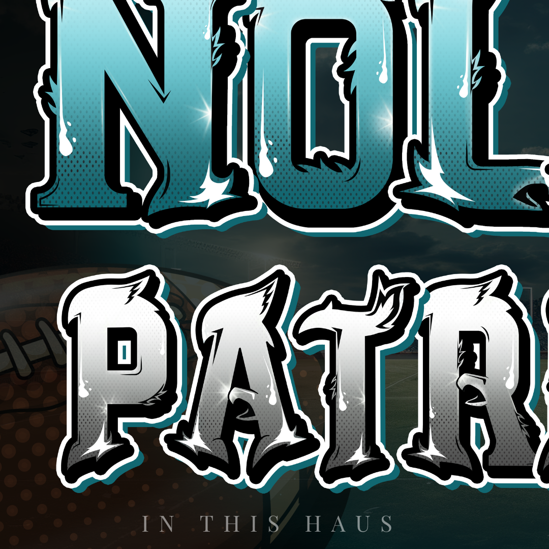 Modern decor styled with the Philadelphia Eagles Custom Canvas for a touch of fandom.