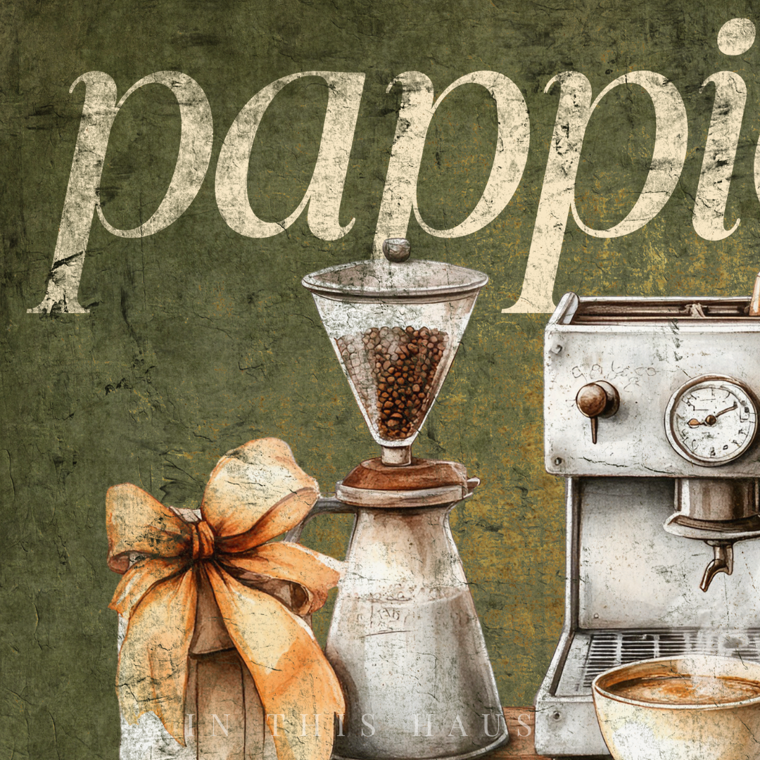 Rustic Coffee Bar Sign | Personalized Coffee Station Canvas