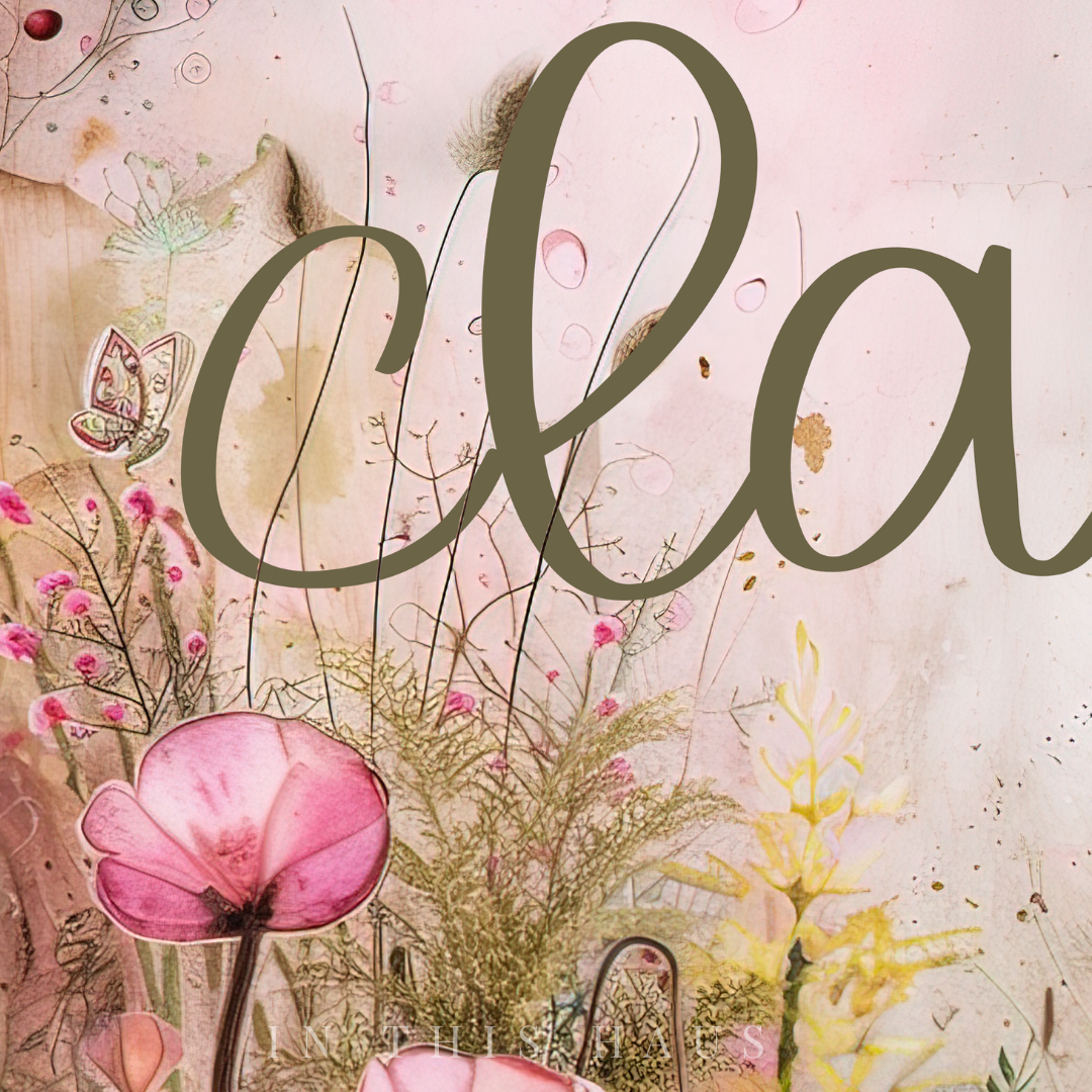 Watercolor Name Canvas | Personalized Botanical Art