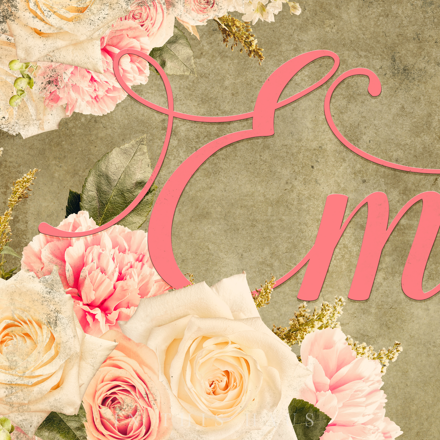 Vintage Rose Canvas | Personalized Floral Wall Art