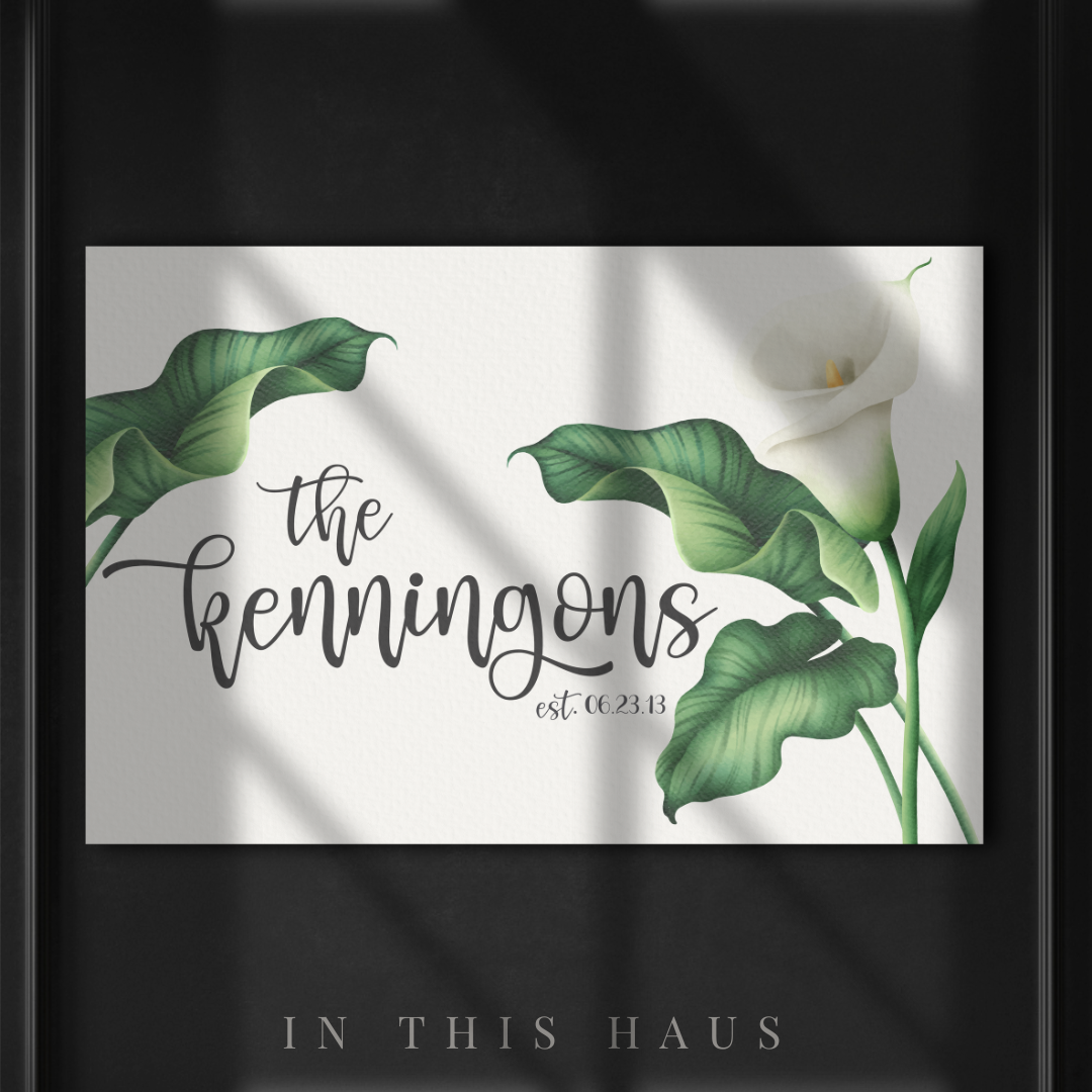 Kennington Canvas | Last Name + Established Date Personalization