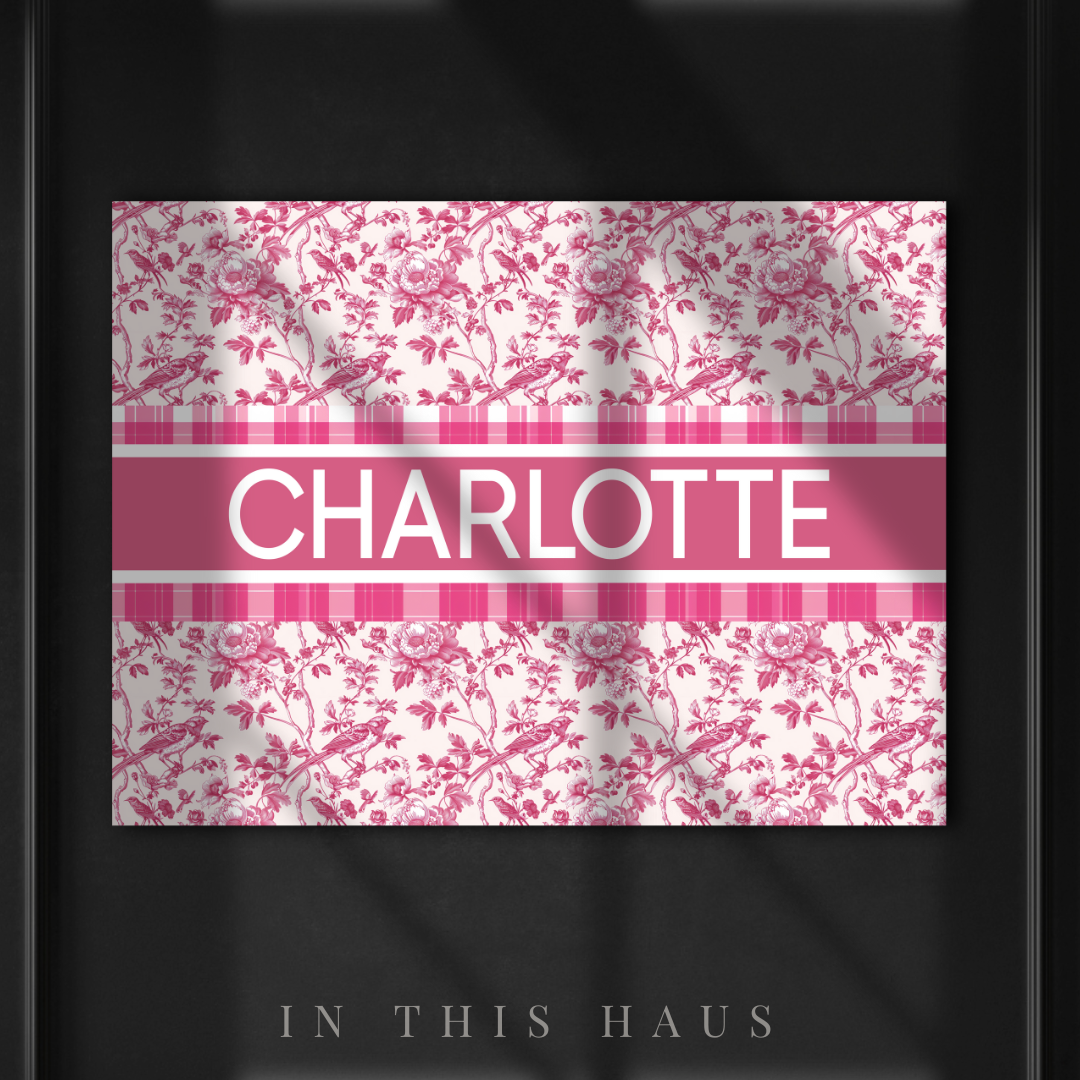 Custom Toile Canvas | Charlotte Personalized Wall Art