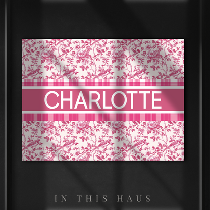 Custom Toile Canvas | Charlotte Personalized Wall Art
