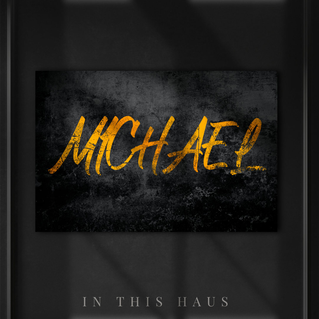 Grunge Name Art Custom Canvas | Michael Personalized Wall Decor