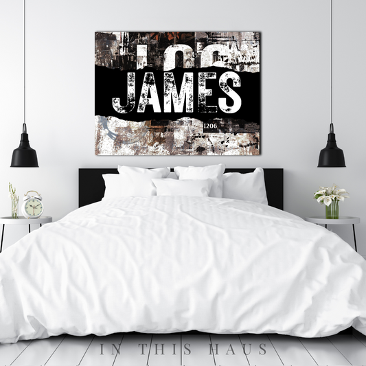 James Canvas | First or Last Name Personalization