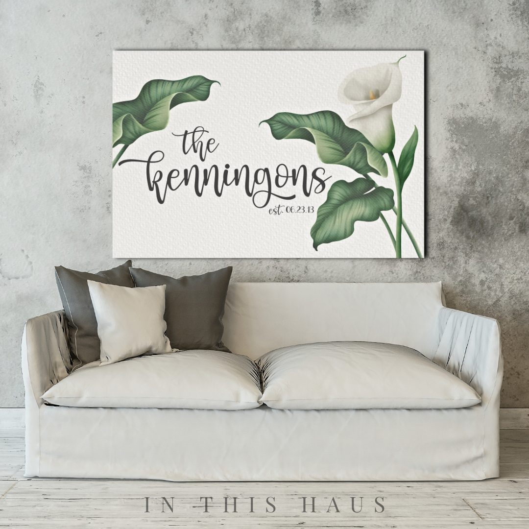 Kennington Canvas | Last Name + Established Date Personalization
