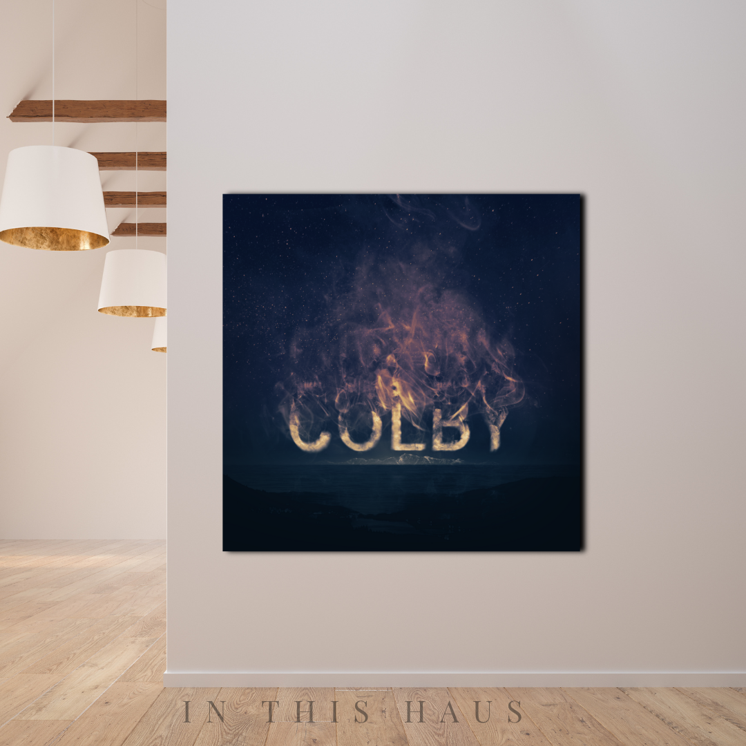 Fire-Themed Custom Name Canvas | Colby Personalized Wall Art