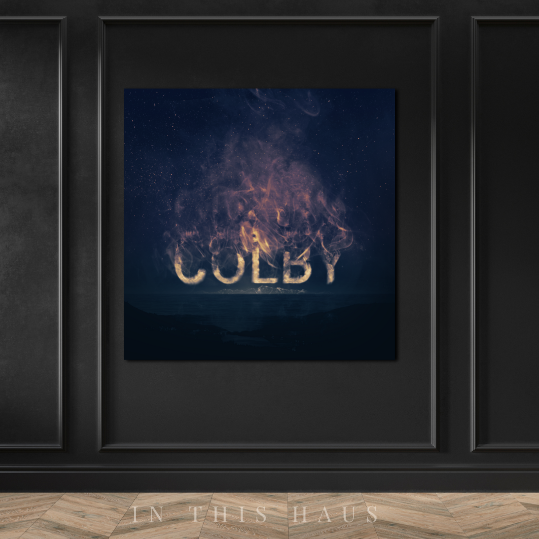 Fire-Themed Custom Name Canvas | Colby Personalized Wall Art