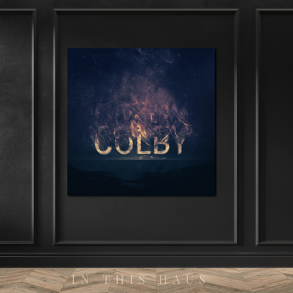 Fire-Themed Custom Name Canvas | Colby Personalized Wall Art