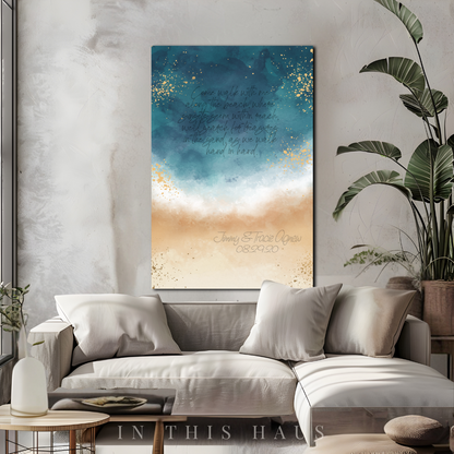 Beach Wedding Printable | Personalized Ocean-Inspired Wall Art