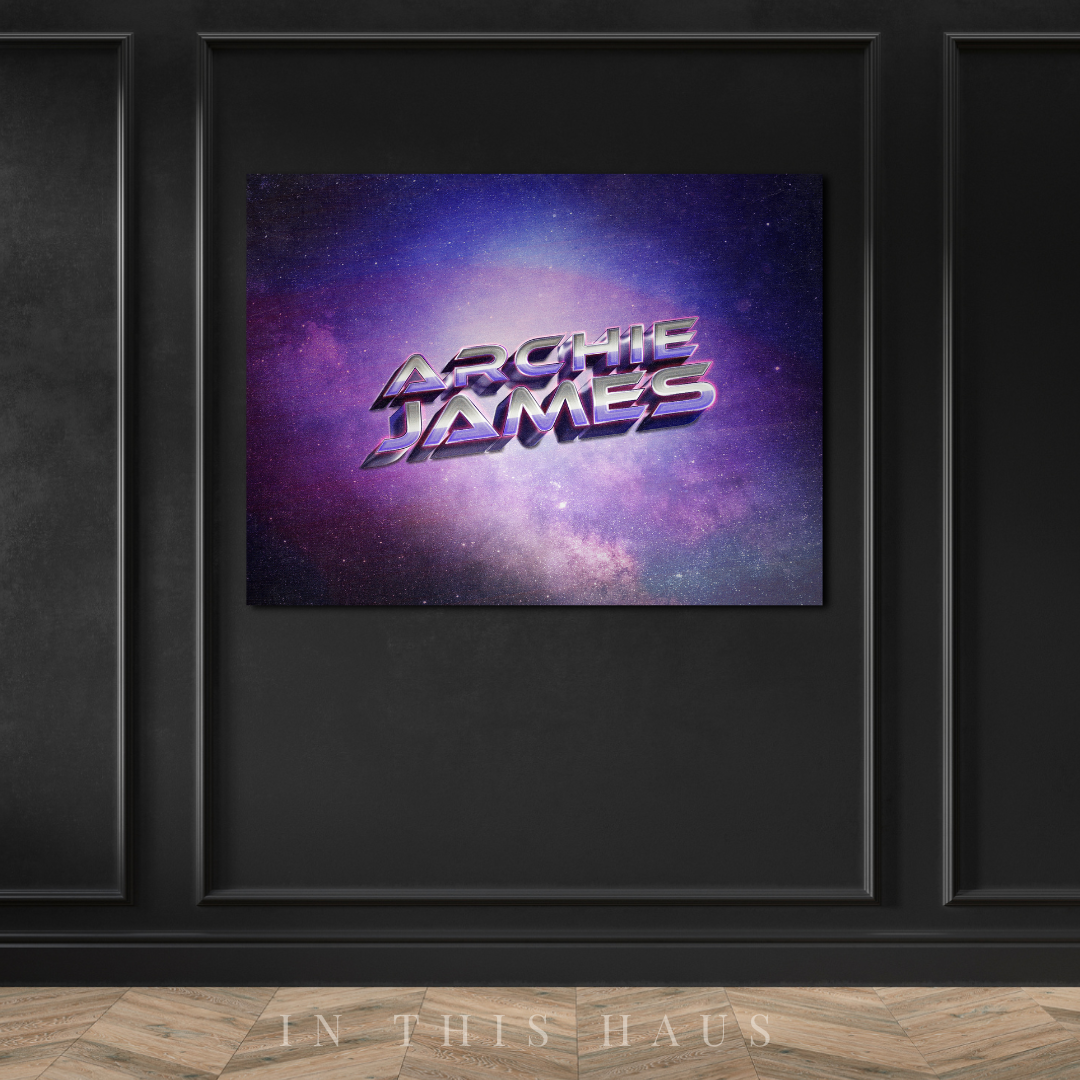 Custom Space-Themed Name Sign | Archie James Personalized Wall Art