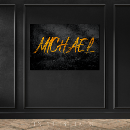 Grunge Name Art Custom Canvas | Michael Personalized Wall Decor