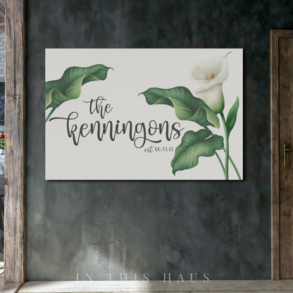 Kennington Canvas | Last Name + Established Date Personalization