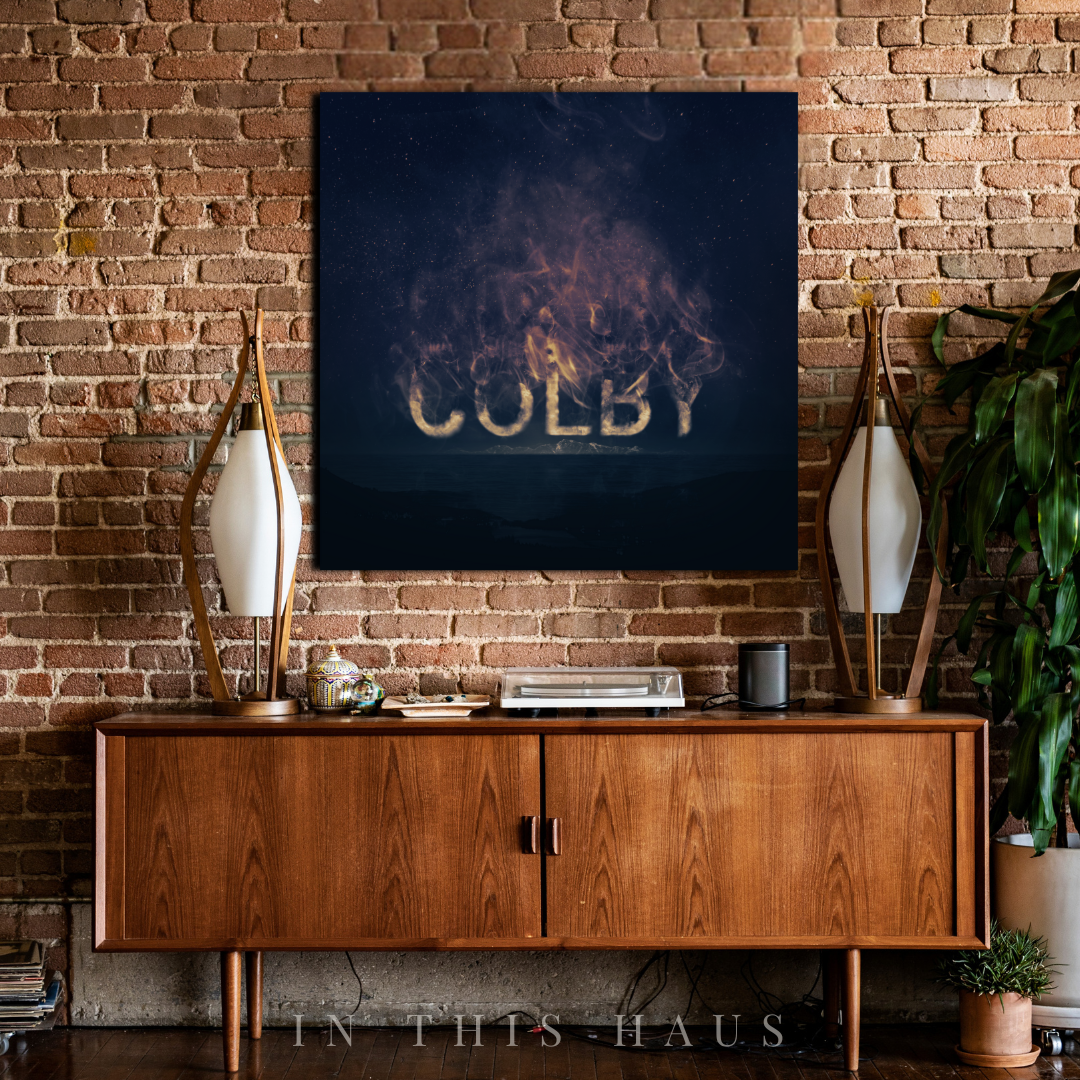 Fire-Themed Custom Name Canvas | Colby Personalized Wall Art