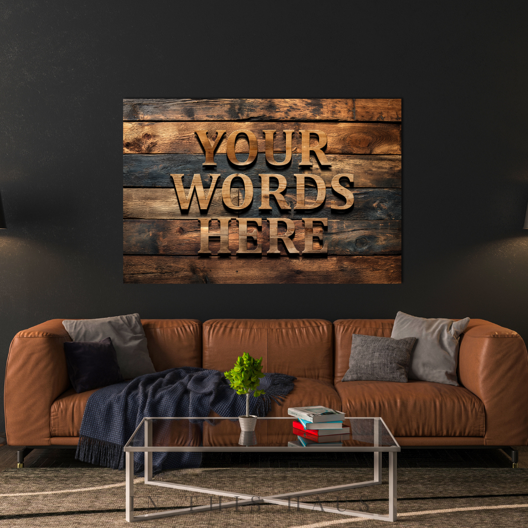 Pallet Rustic Wood | Your Own Word Personalization