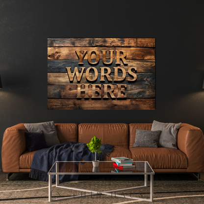 Pallet Rustic Wood | Your Own Word Personalization