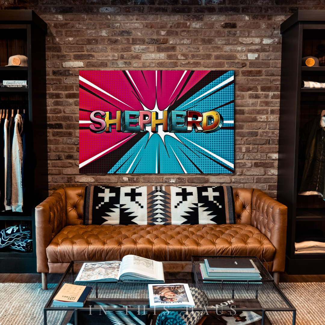 Retro comic book typography with pop-art-inspired design